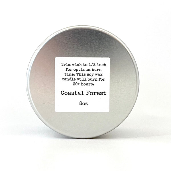 Sunburst Candle Co Coastal Forest Label
