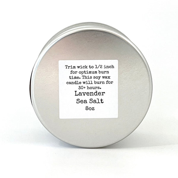 Sunburst Candle Co Lavender Sea Salt Label