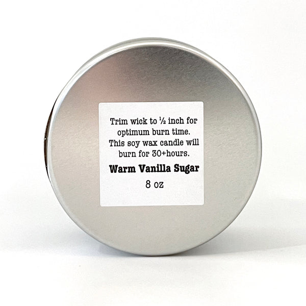 Sunburst Candle Co Warm Vanilla Sugar Label