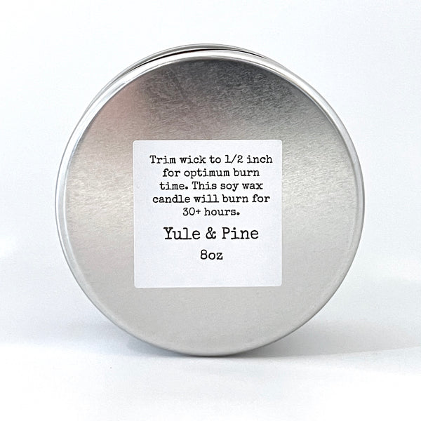Sunburst Candle Co Yule and Pine Label