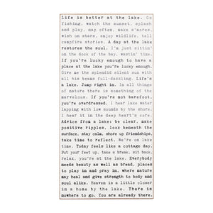 Lake Typewriter Sign