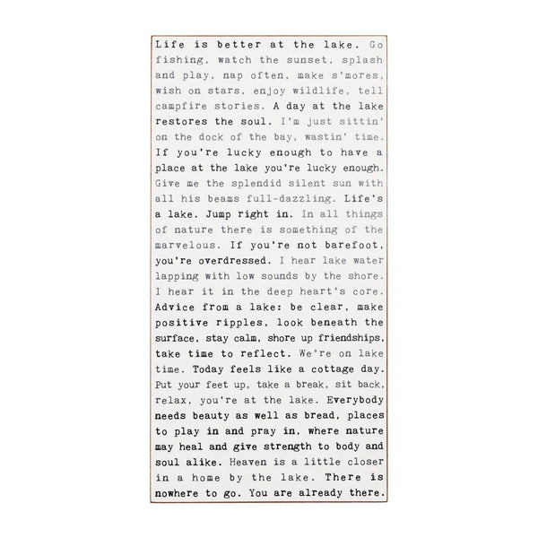 Lake Typewriter Sign