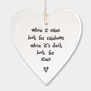 When it rains look for rainbows, when it's dark look for stars