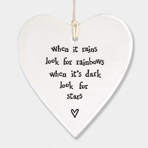 When it rains look for rainbows, when it's dark look for stars