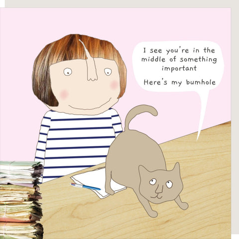 Cat Bum - Greeting Card