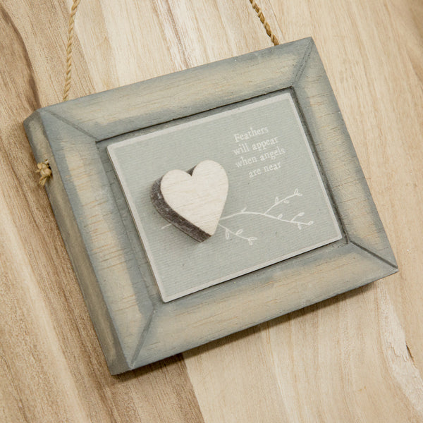 Feathers Wooden Hanging Sign