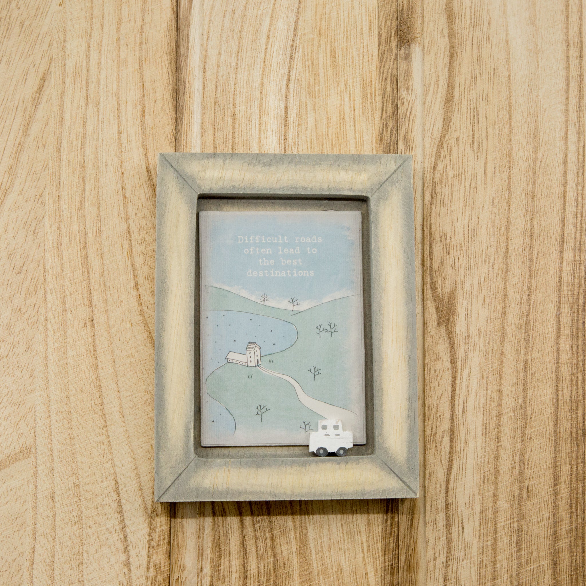 Difficult roads...Wooden Block