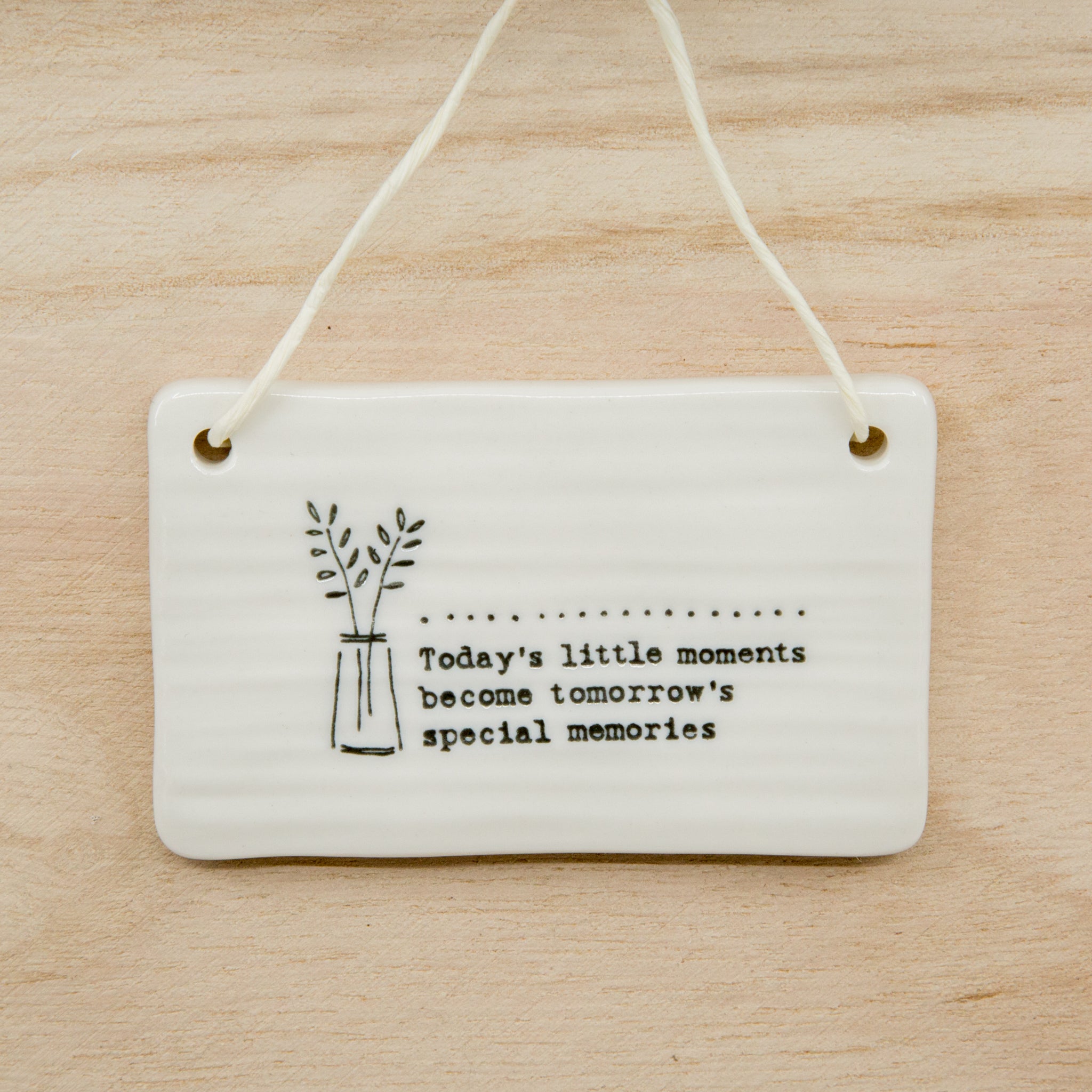 Little Moments - Rectangle Porcelain Hanger