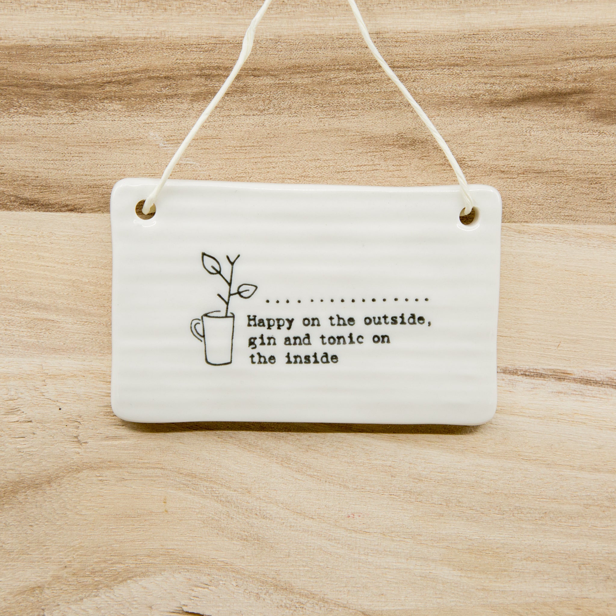 Gin & Tonic - Rectangle Porcelain Hanger