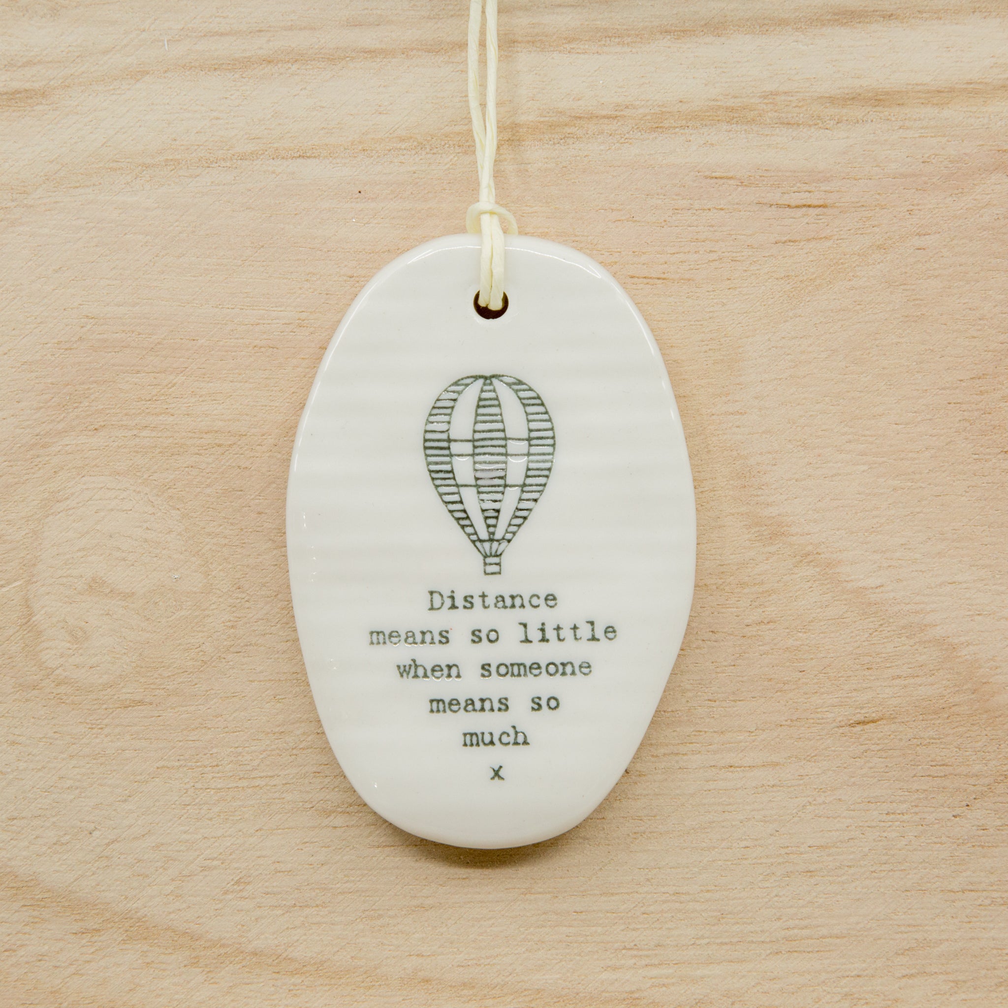 Distance - Oval Porcelain Hanger