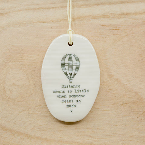 Distance - Oval Porcelain Hanger