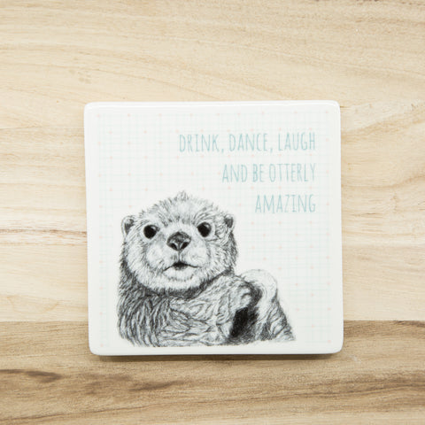 Otterly Amazing - Porcelain Coaster