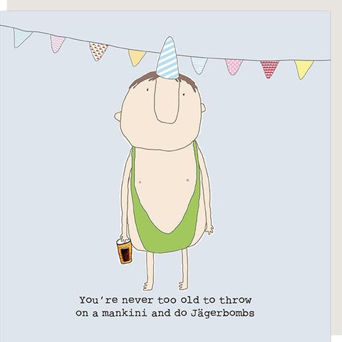 Mankini - Greeting Card