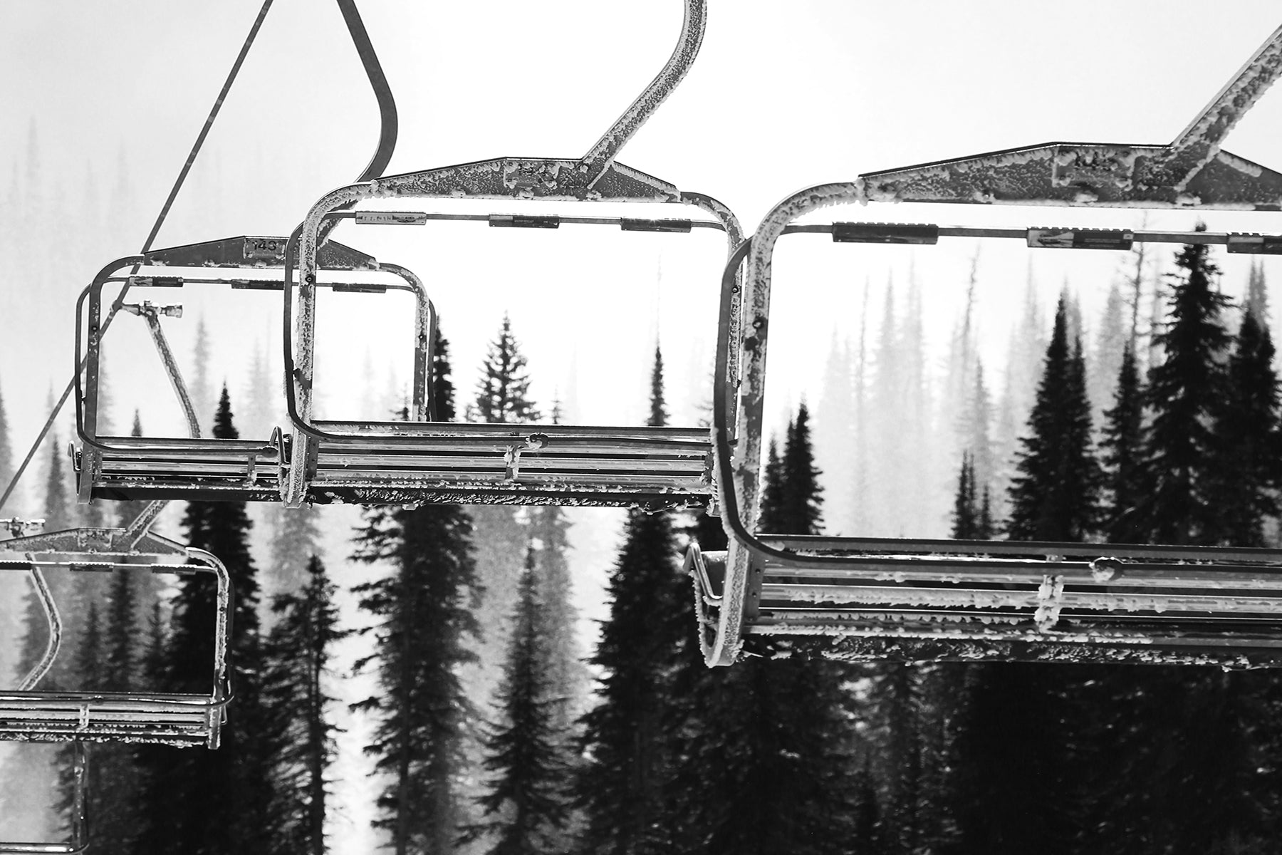 Golden Chairs - Black & White Photographic Print