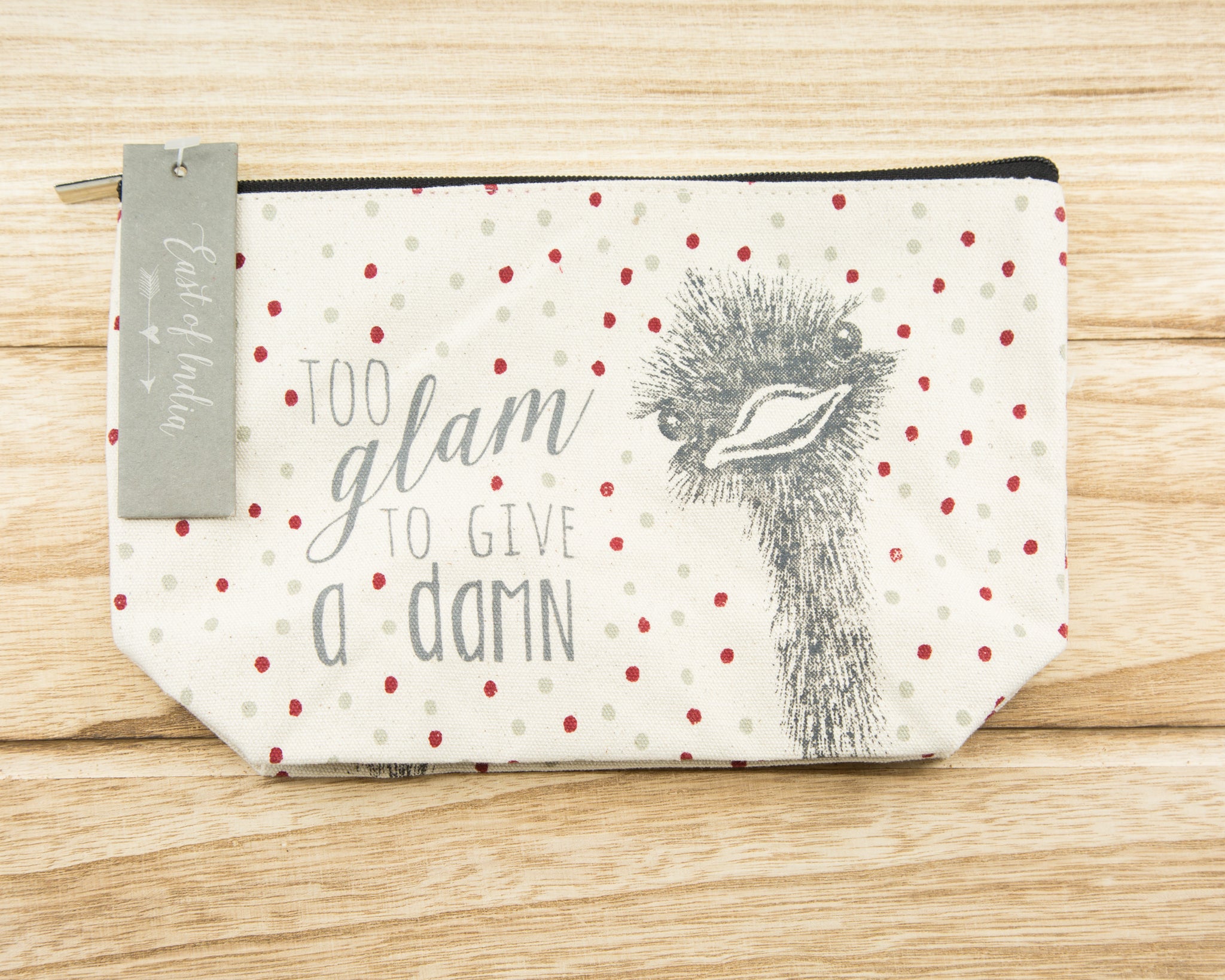 Too glam to give a damn - Canvas Cosmetic Bag
