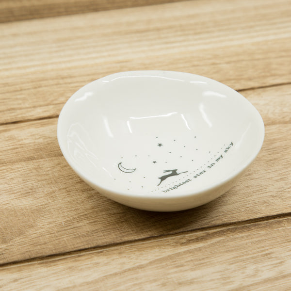 You are the brightest star in my sky - medium wobbly porcelain bowl