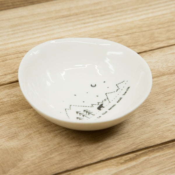 Love you to the moon and back - medium wobbly porcelain bowl