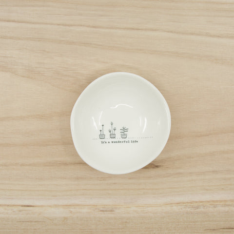 It's a wonderful life - medium wobbly porcelain bowl