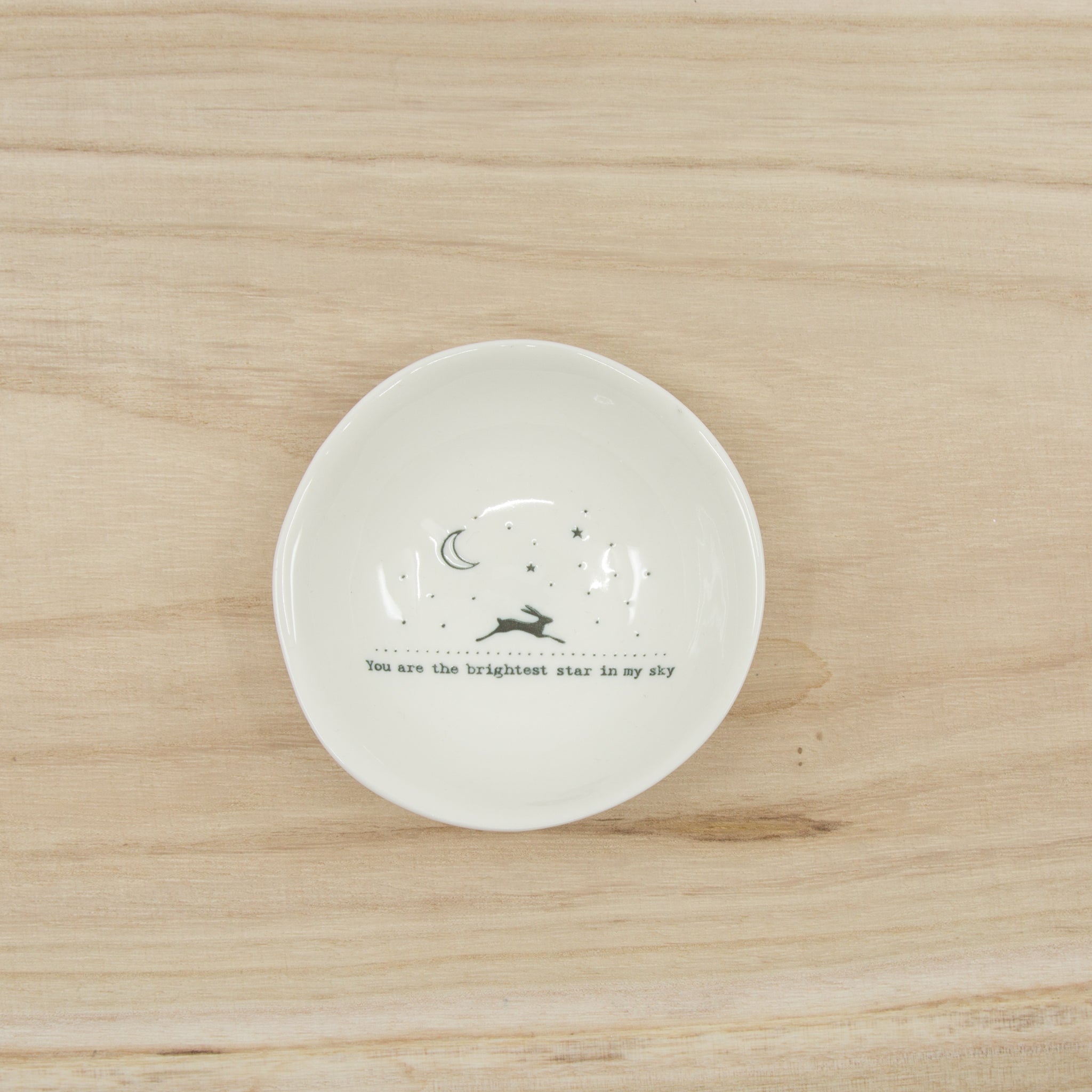 You are the brightest star in my sky - medium wobbly porcelain bowl