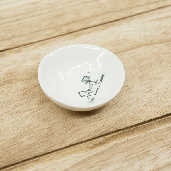 Home sweet home - small wobbly porcelain bowl