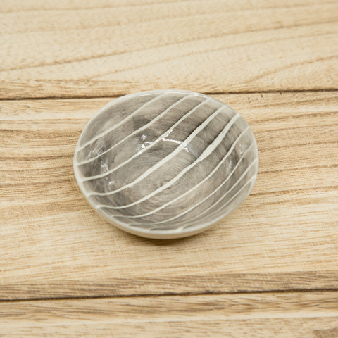 Hand painted Striped porcelain bowl - small