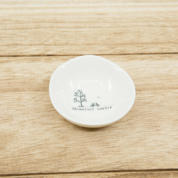 Adventure awaits - small wobbly porcelain bowl