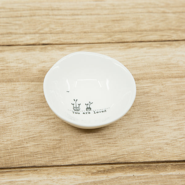 You are loved - small wobbly porcelain bowl