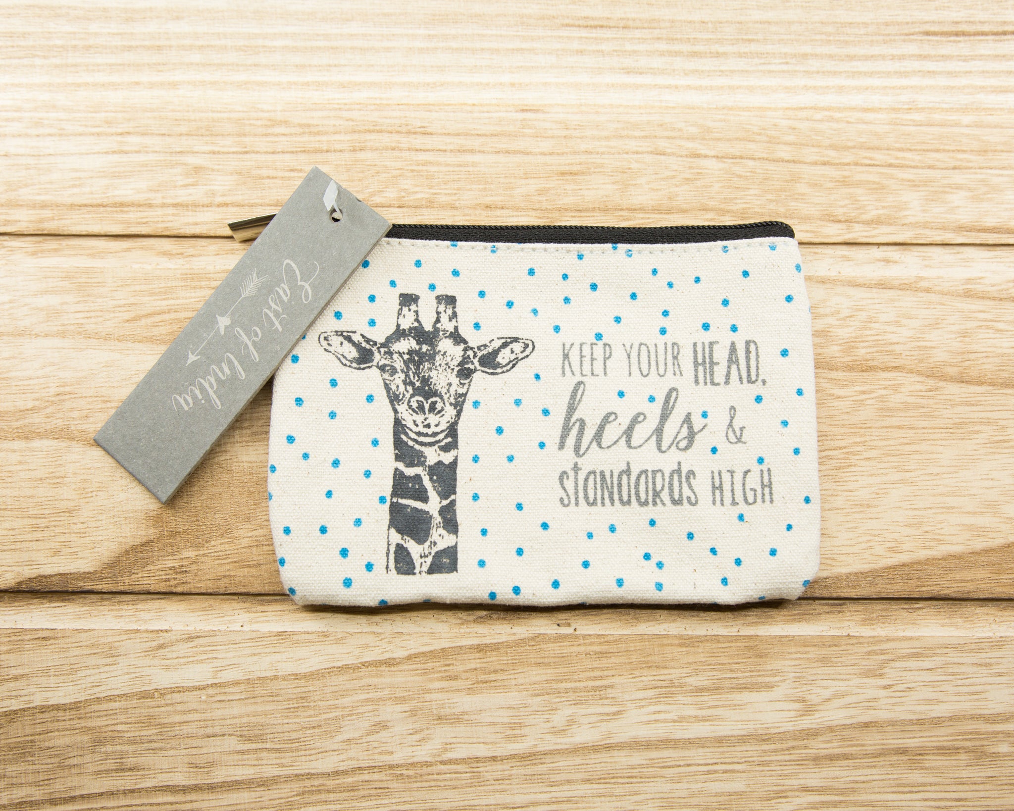 Keep your head, heels, & standards high - Canvas Purse