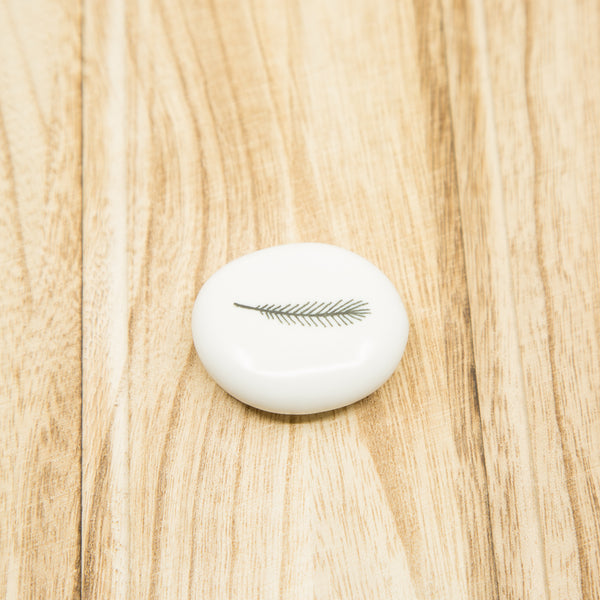 You are loved - Feather - Porcelain Pebble