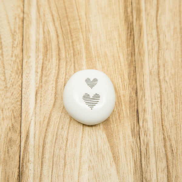 Happy Ever After - Hearts - Porcelain Pebble