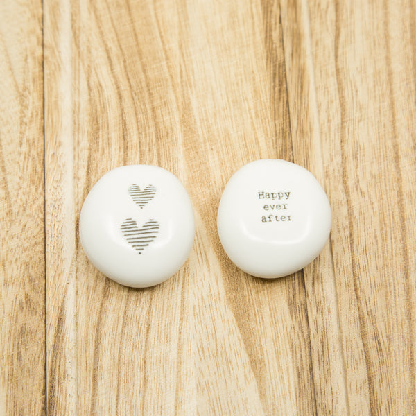 Happy Ever After - Hearts - Porcelain Pebble