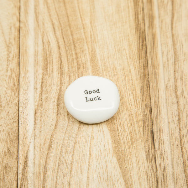 Good Luck - Clover - Porcelain Pebble